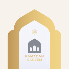Celebration design template welcoming the holy month of ramadan kareem around the world. Muslim celebration, Islam. Design featuring mosque domes and Muslim ornaments