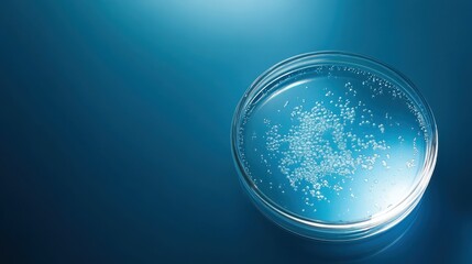 Translucent Gel with Floating Textures in Petri Dish