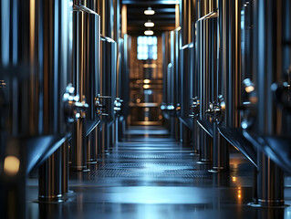 Industrial Brewery Tanks Interior