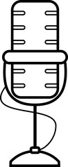 Podcast Microphone Icon Outline