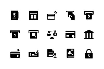 Sleek business icons for branding and corporate use