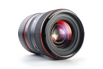 Camera lens isolated on white background