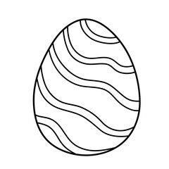 Easter egg painted cartoon doodle illustration