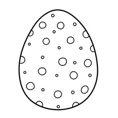 Easter egg painted cartoon doodle illustration