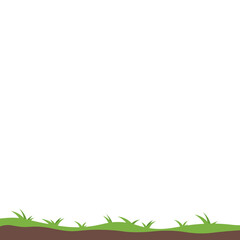 Obraz premium Grass Border Illustration