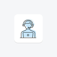 Fototapeta premium Support color shadow thinline icon, vector, pixel perfect, illustrator file