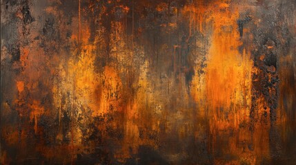 Fototapeta premium Abstract Textured Background with Warm Orange and Dark Shades