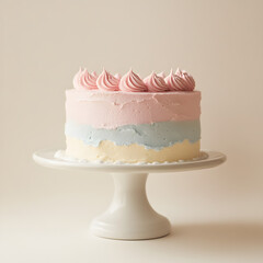 wedding cake with pink roses