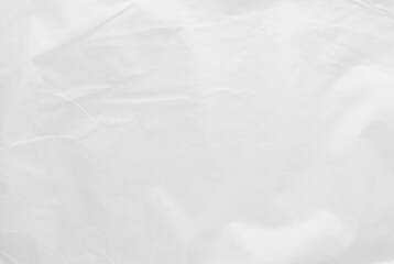 White crumpled paper poster, plastic wrinkled texture background