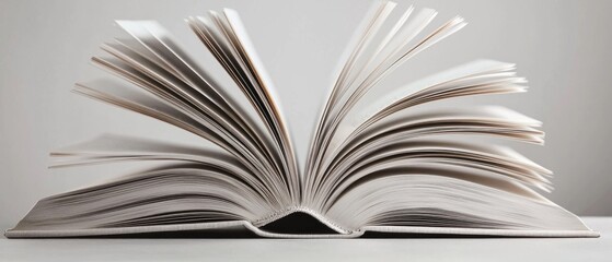 Open Book Pages on a Light Background