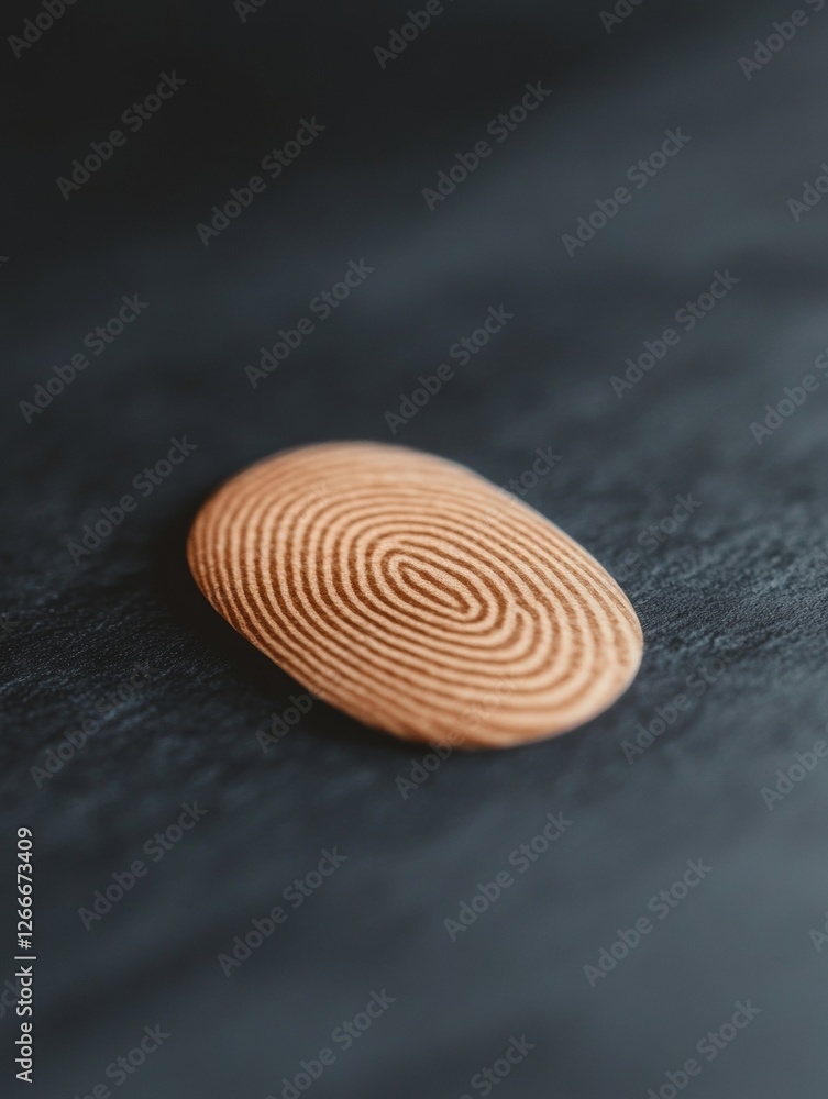 Poster Modern Biometric Fingerprint Interface on Textured Surface Digital Authentication for Advanced Security Solutions in Tech and Business Innovation