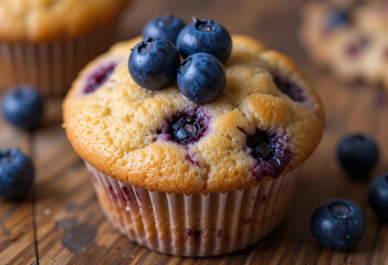 blueberry muffin with blueberries