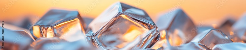 Poster futuristic crystalline display geometric glass structures in lab aesthetic - advanced educational co