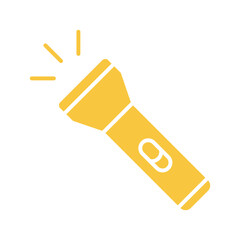flashlight sign symbol vector flat icon	