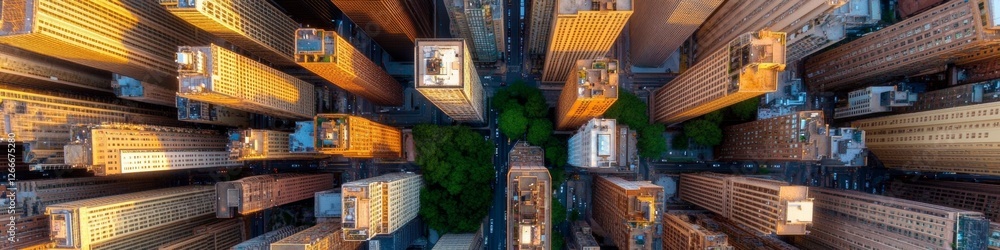 Poster Neo-Urban Digital Connectivity Smart Cityscape Aerial View with Data Grid Overlay - Innovative Urban Development and Network Solutions for Modern Infrastructure