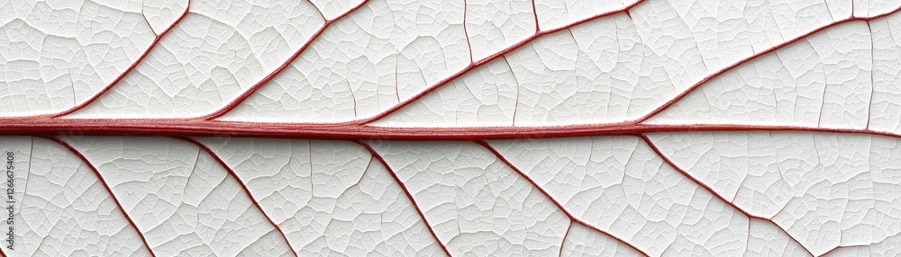 Aufkleber close-up view of nature's intricate leaf vein structure with detailed texture and patterns