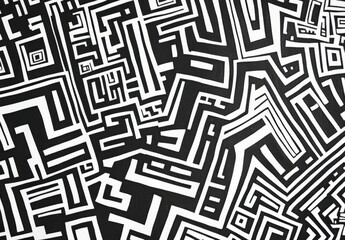Abstract Black and White Design