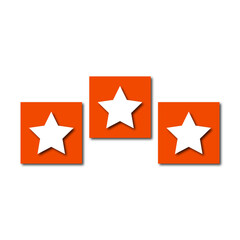 Star rating design 3 star Light