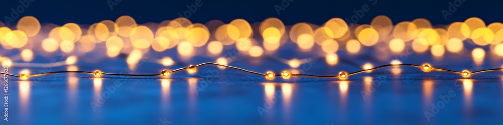 Poster sleek tech lighting delicate led network on glossy surface - modern design content for ambient solut