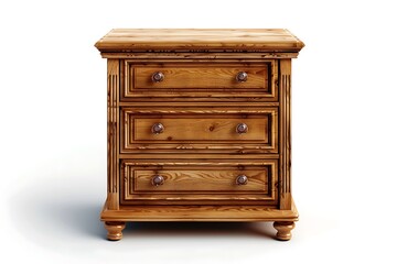 Chest of drawers isolated on white background
