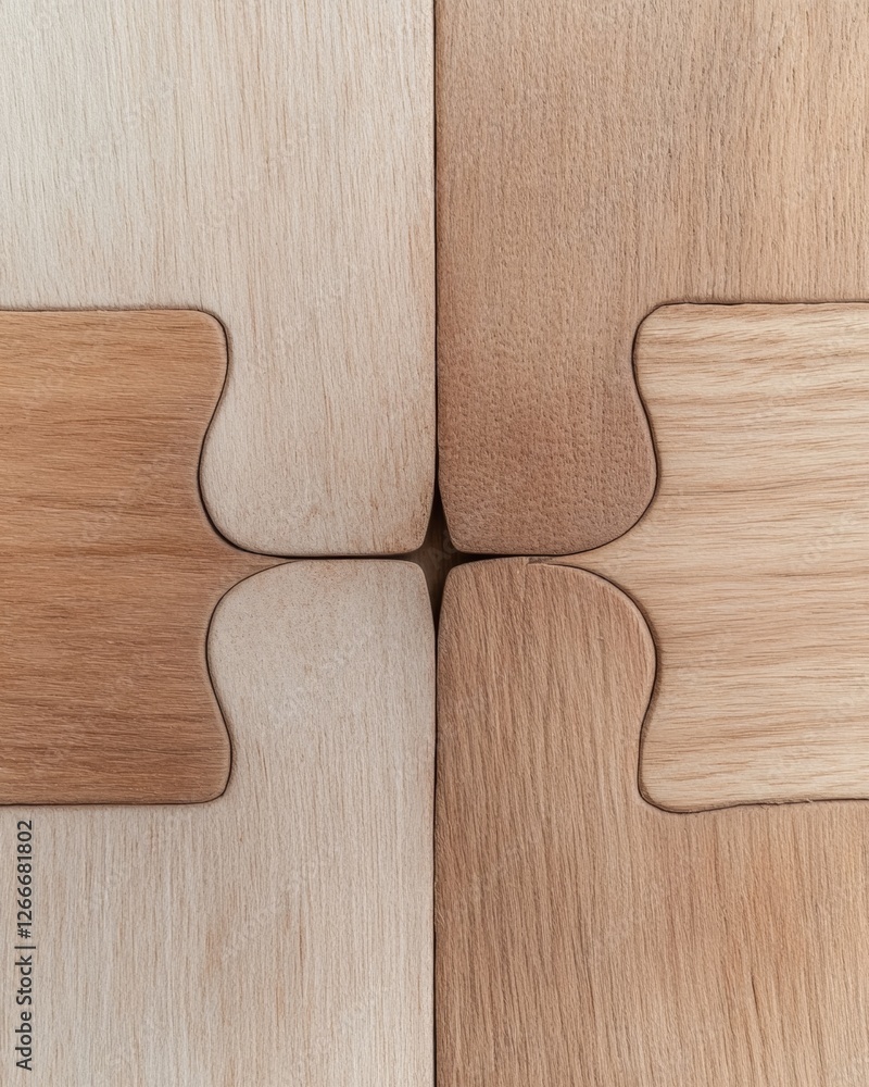 Poster collaborative wooden puzzle assembly multi-hand interaction for collective solutions in professional