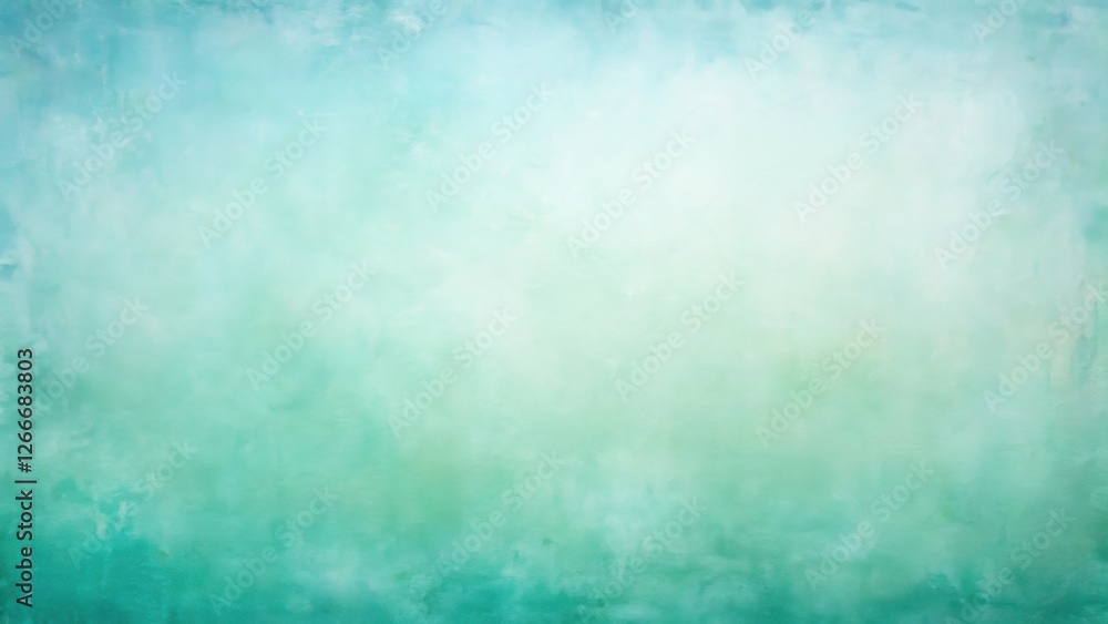 Poster serene aqua gradient background a soft, textured teal and white abstract design for peaceful project