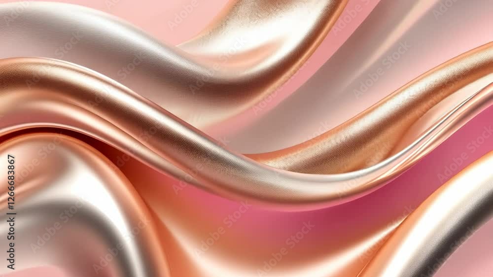 Poster captivating flow of shimmering silk in soft pastel hues creates a mesmerizing visual experience. gen
