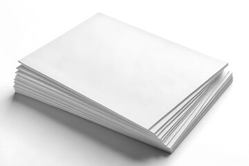 White Paper Ream, Texture and Detail, Isolated on White