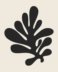 Obraz premium Black coral leaf vector illustration