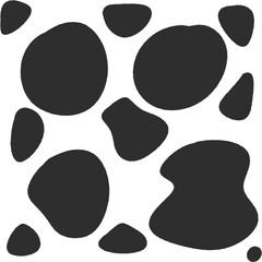 illustration of black circle motif without clear shape on white background. Pattern illustration, paper and fabric pattern