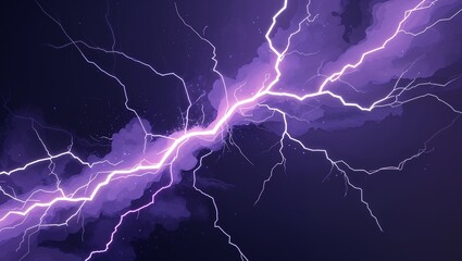 Abstract lavender and dark indigo lightning sparks effects