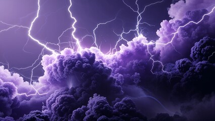 Abstract lavender and dark indigo lightning sparks effects
