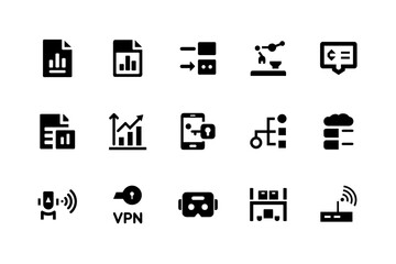 Tech AI icons for modern applications