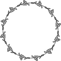 Obraz premium Wreath Floral Circle