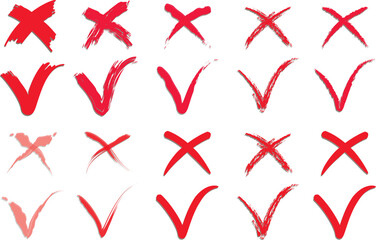 set of vector markers and symbols on white background