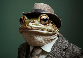 Frog in Suit and Hat