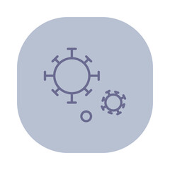 Line icon of virus shapes. Health and microbiology, significance of public health concept