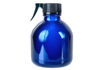 Isolated Cobalt Blue Spray Bottle with Trigger Nozzle