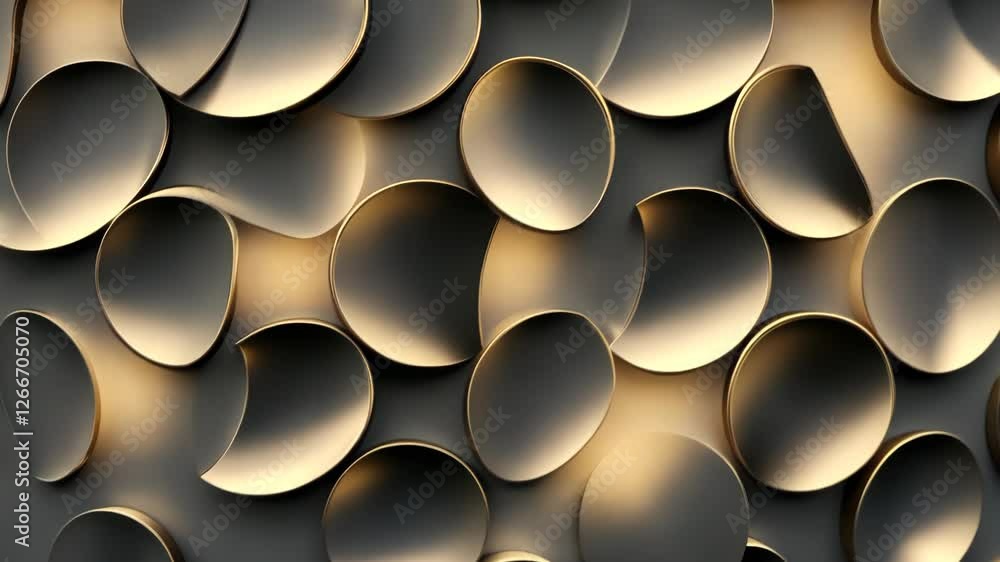 Poster explore the mesmerizing patterns of golden droplets in a stunning abstract design. generative ai