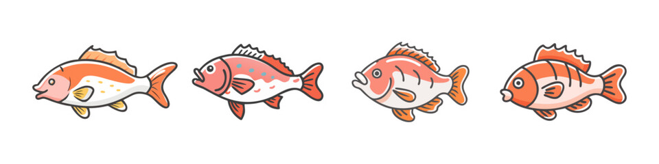 ocean perch icon, ocean perch vector illustration-simple illustration of ocean perch, perfect for ocean perch logos and icons