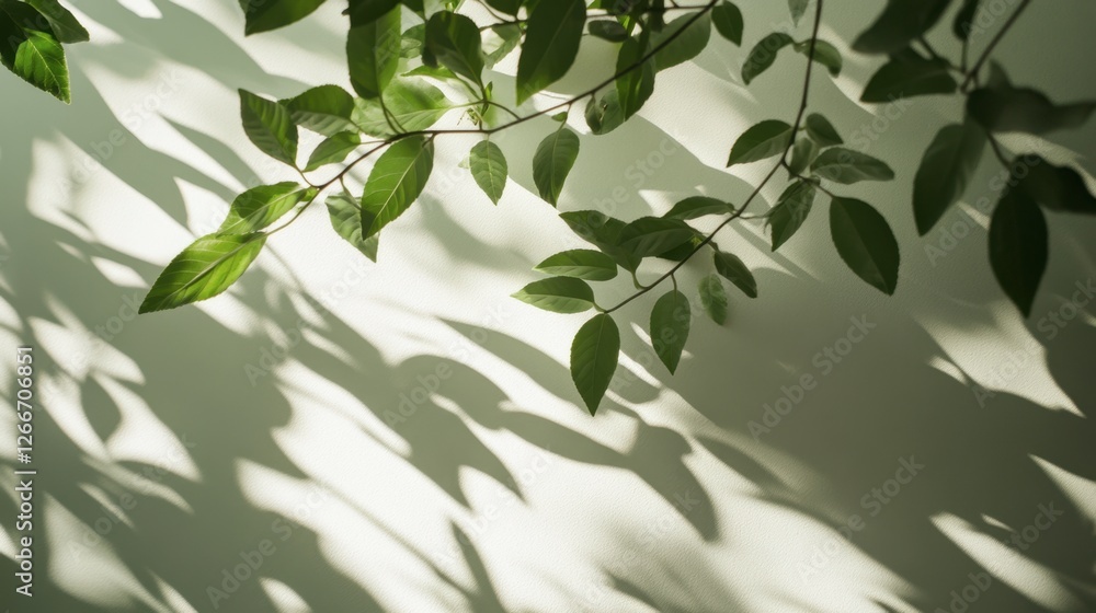 Poster Sunlight Filtering Through Leaves Creating Beautiful Shadows