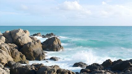 Obraz premium Ocean Breeze – A mix of pale turquoise and sky blue, evoking the fresh sea air