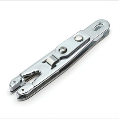 Detailed Close-up of Metal RJ11 Crimping Tool on a White Background