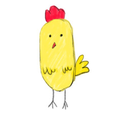 yellow chicken cartoon