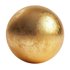Isolated Matte Gold Sphere