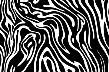 Zebra Stripes Abstract Pattern: A mesmerizing abstract pattern of flowing, black and white zebra stripes, perfect for adding a bold and energetic touch to any design project.  