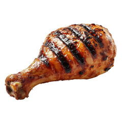 Isolated Perfectly Grilled Chicken Drumstick