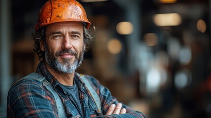 Portrait of a Confident Construction Worker