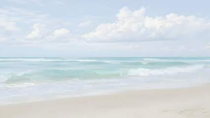 Fototapeta premium Ocean Breeze – A mix of pale turquoise and sky blue, evoking the fresh sea air.