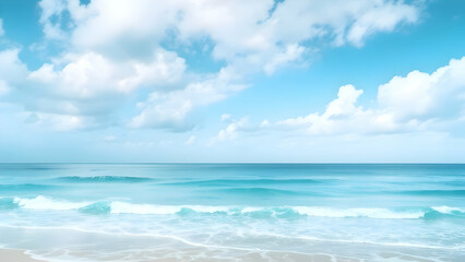 Fototapeta premium Ocean Breeze – A mix of pale turquoise and sky blue, evoking the fresh sea air.